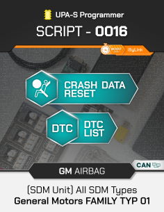 SCRIPT-0016 Airbag Reset GM Airbag (SDM) All SDM Types -... 2