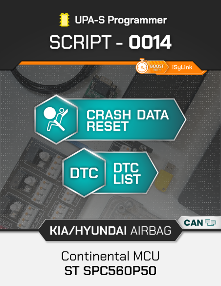 SCRIPT-0014 Airbag Reset Kia/Hyundai Continental MCU ST SPC560P50 for UPA-S Programmer