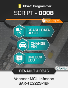 SCRIPT-0008 RENAULT Veoneer MCU Infineon SAK-TC222S-16F... 2