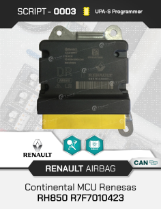 SCRIPT-0003 Airbag Reset Renault Continental MCU Renesas...