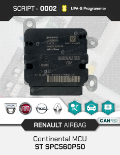 SCRIPT-0002 Renault Airbag Reset Continental ST SPC560P50...