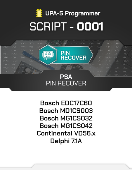SCRIPT-0001 PSA GROUP PIN Recovery from ECU for UPA-S Programmer