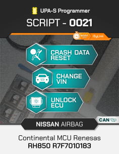 SCRIPT-0021 Airbag Nissan Continental MCU Renesas RH850... 2