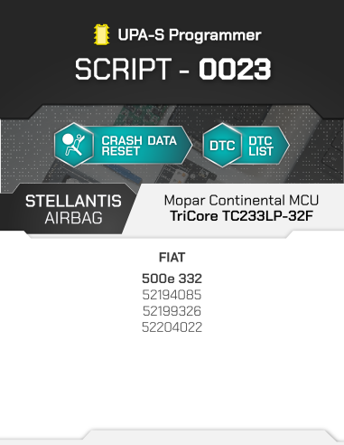 SCRIPT-0023 Airbag Stellantis / FCA Mopar...