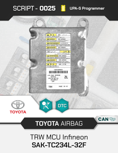 SCRIPT-0025 Airbag Toyota TRW MCU Infineon...