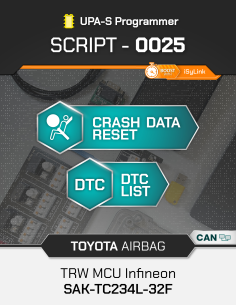 SCRIPT-0025 Airbag Toyota TRW MCU Infineon SAK-TC234L-32F... 2
