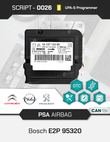 SCRIPT-0026 Airbag PSA Bosch E2P 95320 for...