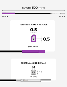 Cavo per interconnessione con terminale femmina Nano MQS... 2