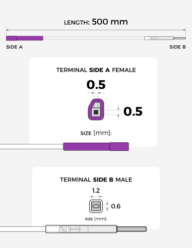 Cavo per interconnessione con terminale femmina...