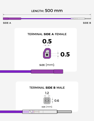 Cavo per interconnessione con terminale femmina...
