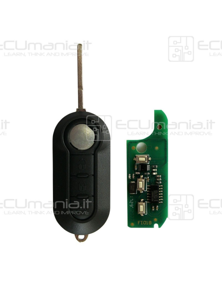 Chiave Radiocomando KRC-FIA-001, Flip, 3 tasti, SIP22, Body DELPHI