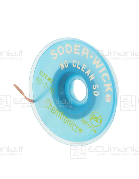 Treccia Dissaldante SLD-SLW-002, 1.52mm (0.060''), 3.048m (10ft), NO CLEAN SD