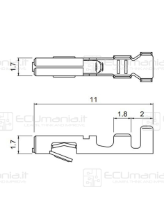 Contatto Connettore JST CONN-CONTF-JST-001, Femmina 2