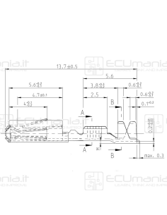 Contatto Connettore TE/AMP CONN-CONTF-TEC-001, Femmina 2